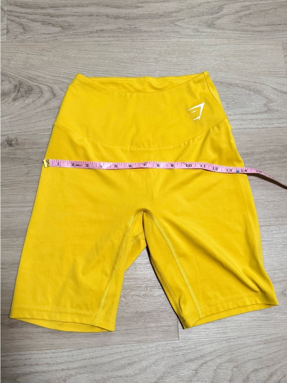 Gymshark Yellow High-Rise Bike Shorts
